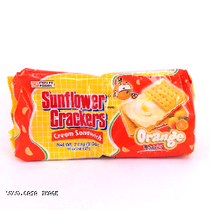 YOYO.casa 大柔屋 - Sunflower Crackers Orange Flavor Cream Sandwich,270g 